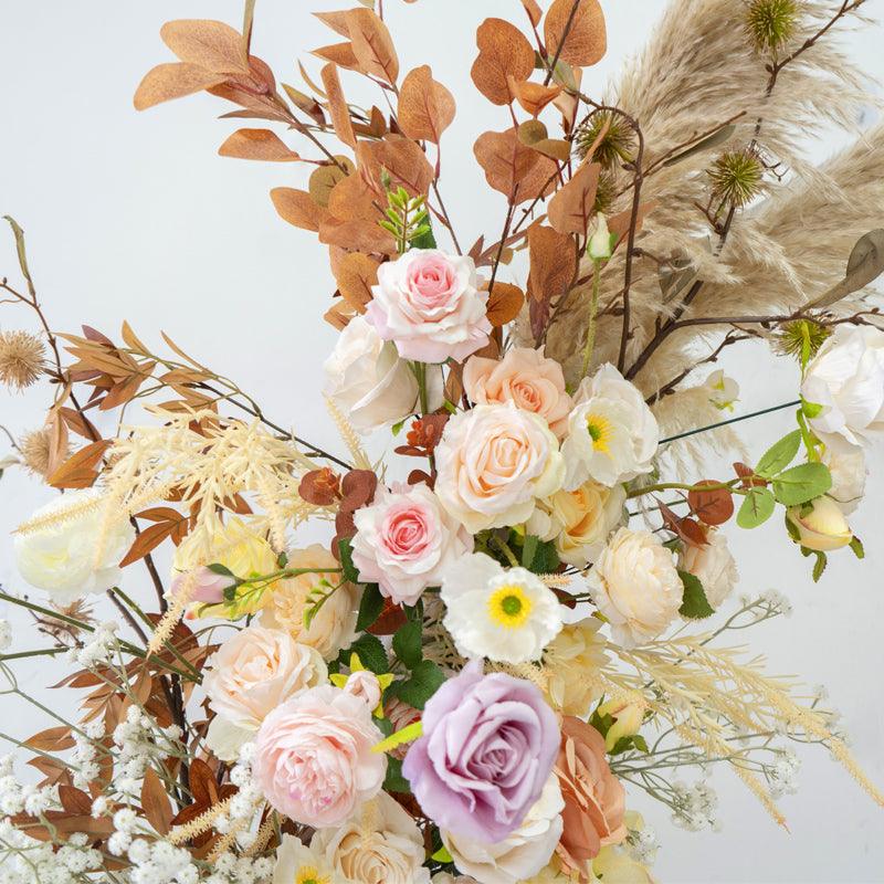 New Artificial flower decoration horn arch floral set excluding shelves